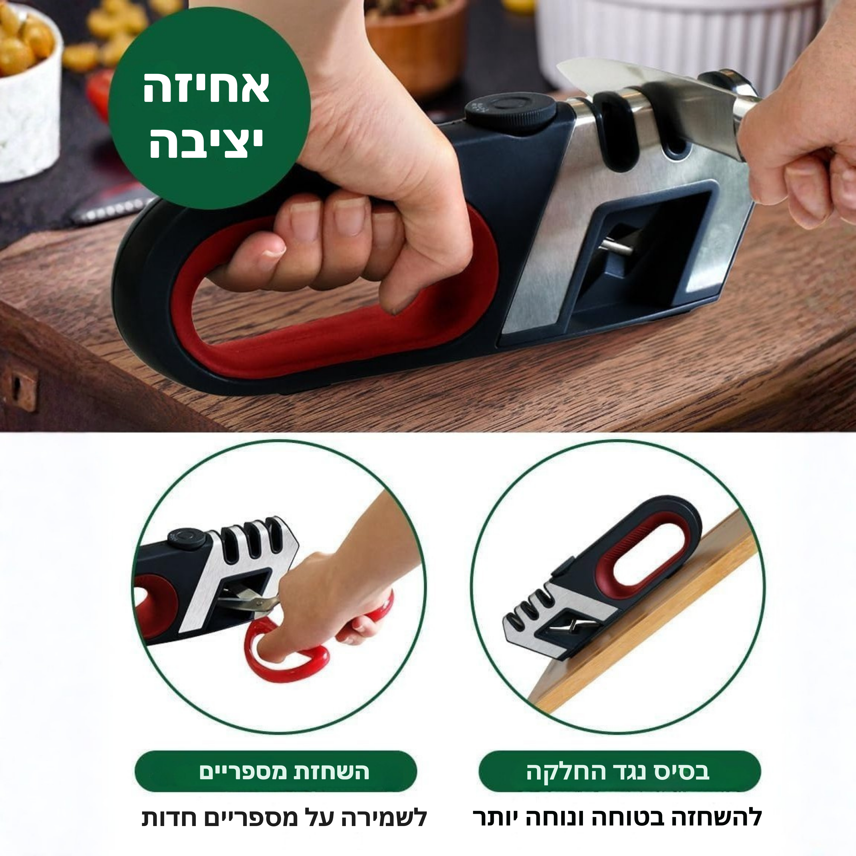 משחיז סכינים ומספריים 2-ב-1