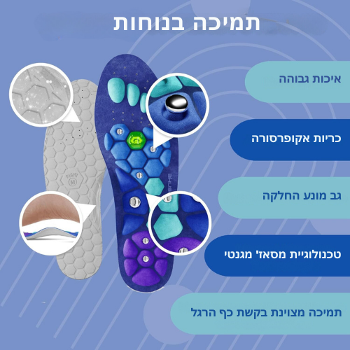 אקופרסול - מדרסים אקופרסורה לתמיכה ושיפור המשקל